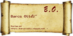 Barcs Ottó névjegykártya